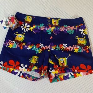 NWT Loudmouth Women's SpongeBob Print Shorts